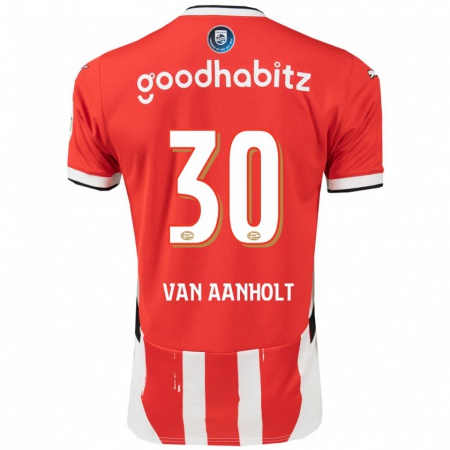 Kandiny Kinder Patrick Van Aanholt #30 Rot Weiß Heimtrikot Trikot 2024/25 T-Shirt