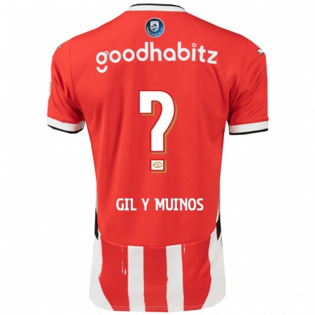 Kandiny Kinder Yaël Gil Y Muiños #0 Rot Weiß Heimtrikot Trikot 2024/25 T-Shirt