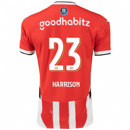 Kandiny Kinder Amy Harrison #23 Rot Weiß Heimtrikot Trikot 2024/25 T-Shirt