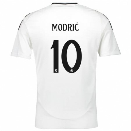 Kandiny Kinder Luka Modric #10 Weiß Heimtrikot Trikot 2024/25 T-Shirt