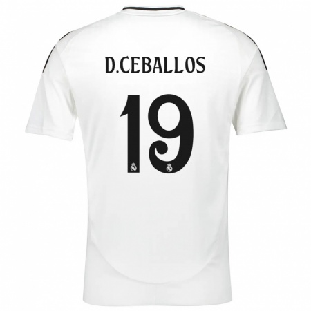 Kandiny Kinder Dani Ceballos #19 Weiß Heimtrikot Trikot 2024/25 T-Shirt