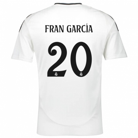 Kandiny Kinder Fran García #20 Weiß Heimtrikot Trikot 2024/25 T-Shirt