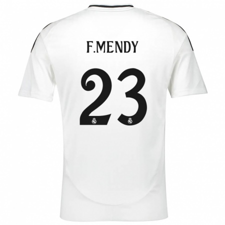 Kandiny Kinder Ferland Mendy #23 Weiß Heimtrikot Trikot 2024/25 T-Shirt