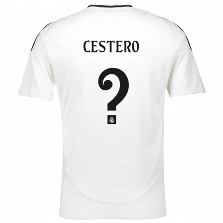 Kandiny Kinder Jorge Cestero #0 Weiß Heimtrikot Trikot 2024/25 T-Shirt