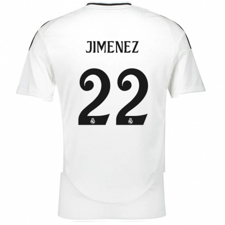 Kandiny Kinder David Jiménez #22 Weiß Heimtrikot Trikot 2024/25 T-Shirt