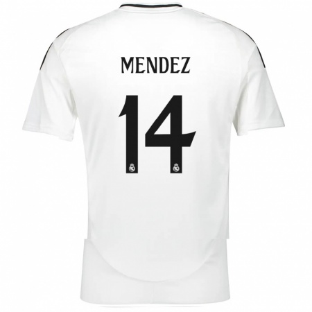 Kandiny Kinder María Méndez #14 Weiß Heimtrikot Trikot 2024/25 T-Shirt