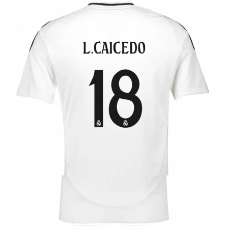 Kandiny Kinder Linda Caicedo #18 Weiß Heimtrikot Trikot 2024/25 T-Shirt