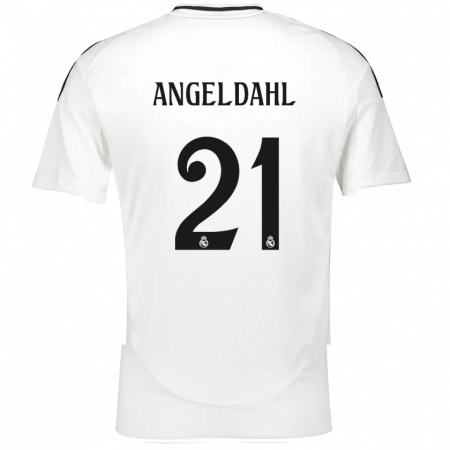 Kandiny Kinder Filippa Angeldahl #21 Weiß Heimtrikot Trikot 2024/25 T-Shirt