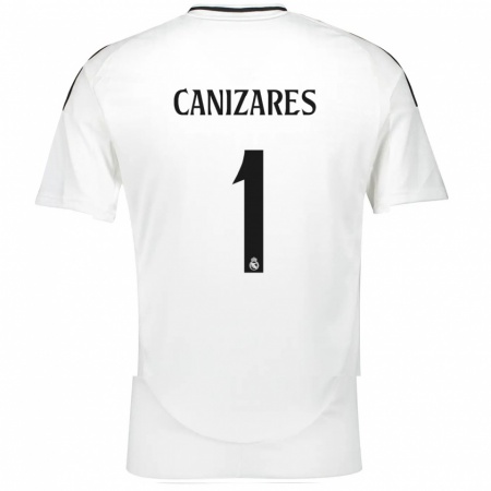 Kandiny Kinder Lucas Cañizares #1 Weiß Heimtrikot Trikot 2024/25 T-Shirt