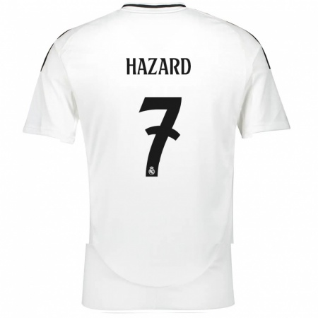 Kandiny Kinder Eden Hazard #7 Weiß Heimtrikot Trikot 2024/25 T-Shirt