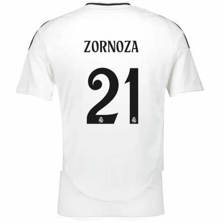 Kandiny Kinder Claudia Zornoza #21 Weiß Heimtrikot Trikot 2024/25 T-Shirt