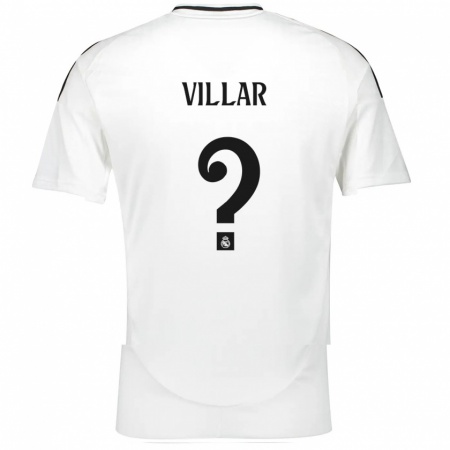 Kandiny Kinder Javi Villar #0 Weiß Heimtrikot Trikot 2024/25 T-Shirt