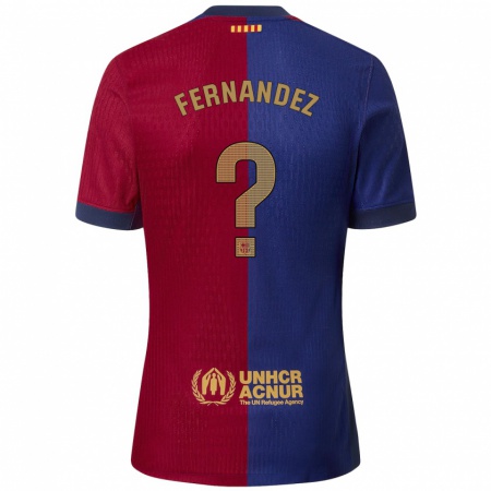 Kandiny Kinder Pedro Fernández #0 Blau Rot Heimtrikot Trikot 2024/25 T-Shirt