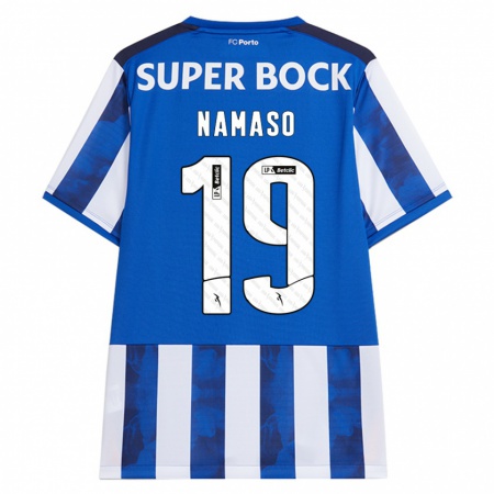 Kandiny Kinder Danny Namaso #19 Blau Weiß Heimtrikot Trikot 2024/25 T-Shirt