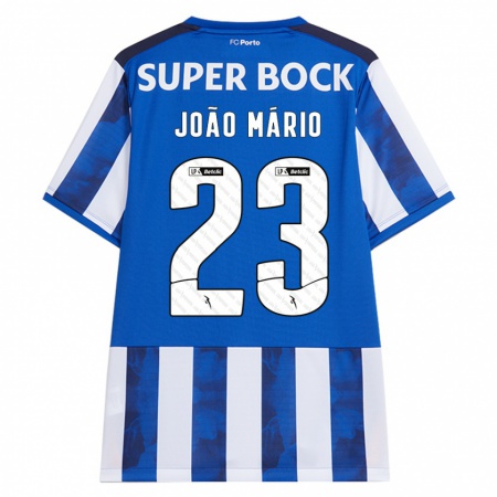 Kandiny Kinder João Mário #23 Blau Weiß Heimtrikot Trikot 2024/25 T-Shirt