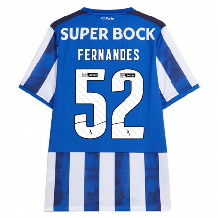 Kandiny Kinder Martim Fernandes #52 Blau Weiß Heimtrikot Trikot 2024/25 T-Shirt