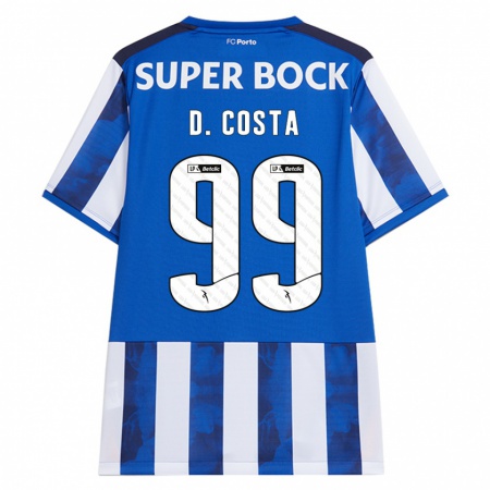 Kandiny Kinder Diogo Costa #99 Blau Weiß Heimtrikot Trikot 2024/25 T-Shirt