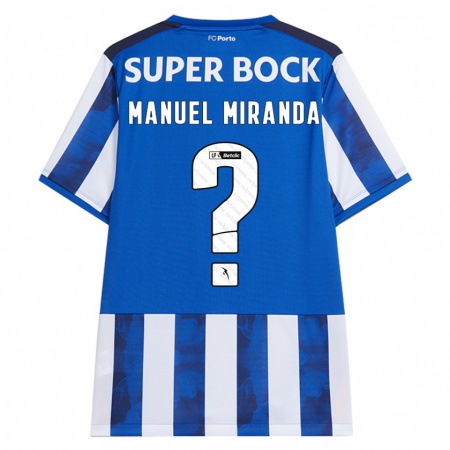 Kandiny Kinder Manuel Miranda #0 Blau Weiß Heimtrikot Trikot 2024/25 T-Shirt