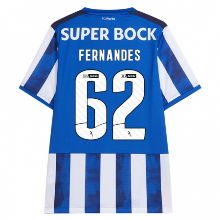 Kandiny Kinder Rodrigo Fernandes #62 Blau Weiß Heimtrikot Trikot 2024/25 T-Shirt