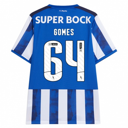 Kandiny Kinder Luís Gomes #64 Blau Weiß Heimtrikot Trikot 2024/25 T-Shirt