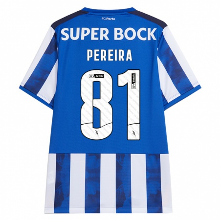 Kandiny Kinder Martim Pereira #81 Blau Weiß Heimtrikot Trikot 2024/25 T-Shirt