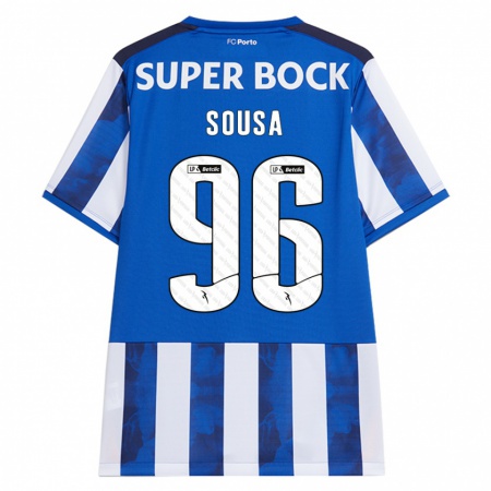 Kandiny Kinder Filipe Sousa #96 Blau Weiß Heimtrikot Trikot 2024/25 T-Shirt