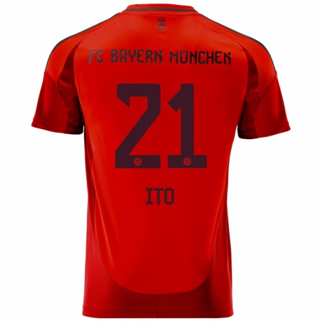 Kandiny Kinder Hiroki Ito #21 Rot Heimtrikot Trikot 2024/25 T-Shirt