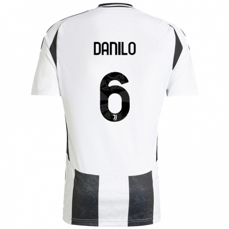 Kandiny Kinder Danilo #6 Weiß Schwarz Heimtrikot Trikot 2024/25 T-Shirt