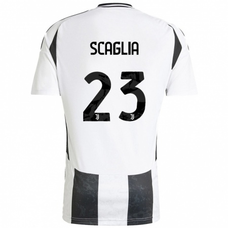 Kandiny Kinder Filippo Scaglia #23 Weiß Schwarz Heimtrikot Trikot 2024/25 T-Shirt