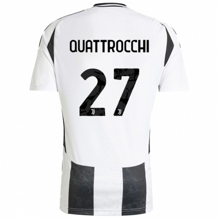 Kandiny Kinder Juan Ignacio Quattrocchi #27 Weiß Schwarz Heimtrikot Trikot 2024/25 T-Shirt