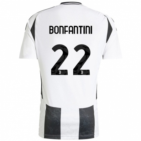 Kandiny Kinder Agnese Bonfantini #22 Weiß Schwarz Heimtrikot Trikot 2024/25 T-Shirt