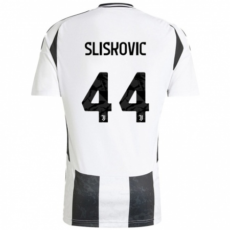 Kandiny Kinder Gloria Slišković #44 Weiß Schwarz Heimtrikot Trikot 2024/25 T-Shirt