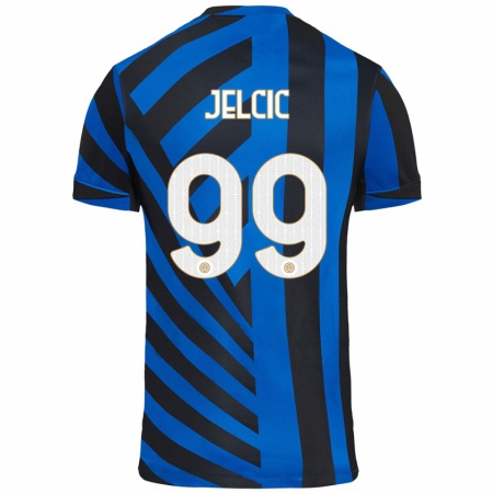 Kandiny Kinder Maja Jelčić #99 Blau Schwarz Heimtrikot Trikot 2024/25 T-Shirt