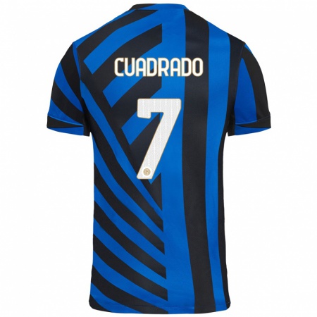 Kandiny Kinder Juan Cuadrado #7 Blau Schwarz Heimtrikot Trikot 2024/25 T-Shirt