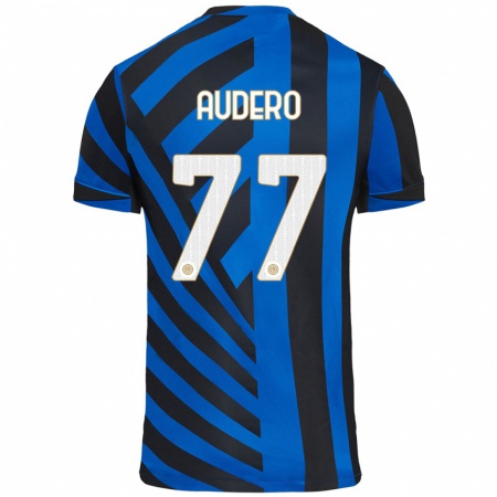 Kandiny Kinder Emil Audero #77 Blau Schwarz Heimtrikot Trikot 2024/25 T-Shirt