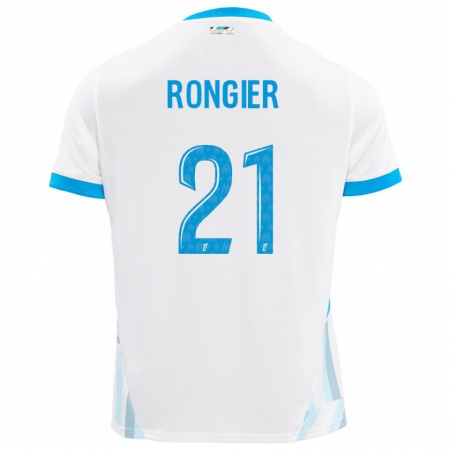 Kandiny Kinder Valentin Rongier #21 Weiß Himmelblau Heimtrikot Trikot 2024/25 T-Shirt