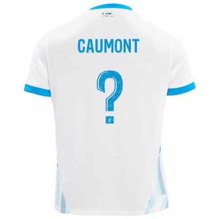 Kandiny Kinder Enzo Caumont #0 Weiß Himmelblau Heimtrikot Trikot 2024/25 T-Shirt