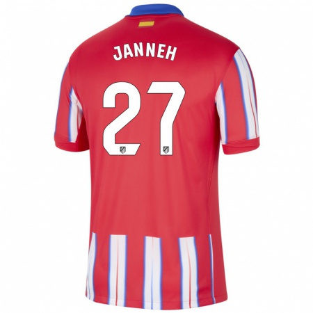 Kandiny Kinder Omar Janneh #27 Rot Weiß Blau Heimtrikot Trikot 2024/25 T-Shirt