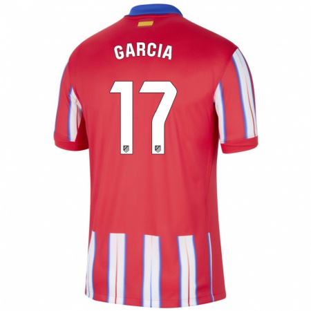 Kandiny Kinder Gaby García #17 Rot Weiß Blau Heimtrikot Trikot 2024/25 T-Shirt