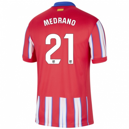 Kandiny Kinder Fernando Medrano #21 Rot Weiß Blau Heimtrikot Trikot 2024/25 T-Shirt