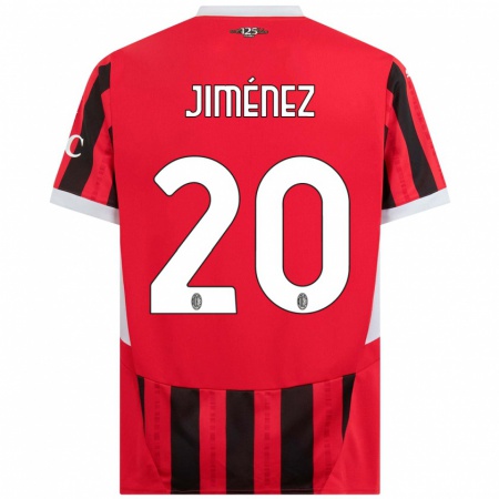 Kandiny Kinder Álex Jiménez #20 Rot Schwarz Heimtrikot Trikot 2024/25 T-Shirt