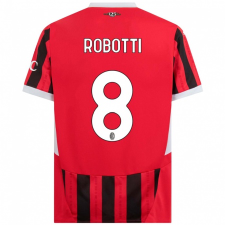 Kandiny Kinder Giovanni Robotti #8 Rot Schwarz Heimtrikot Trikot 2024/25 T-Shirt