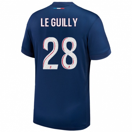 Kandiny Kinder Jade Le Guilly #28 Marineblau Weiß Heimtrikot Trikot 2024/25 T-Shirt