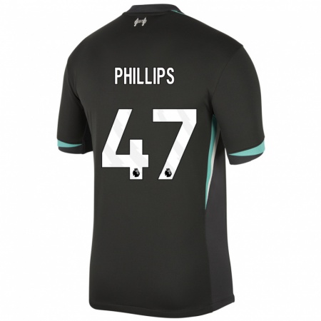 Kandiny Kinder Nathaniel Phillips #47 Schwarz Anthrazitweiß Auswärtstrikot Trikot 2024/25 T-Shirt