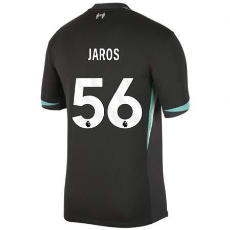 Kandiny Kinder Vitezslav Jaros #56 Schwarz Anthrazitweiß Auswärtstrikot Trikot 2024/25 T-Shirt