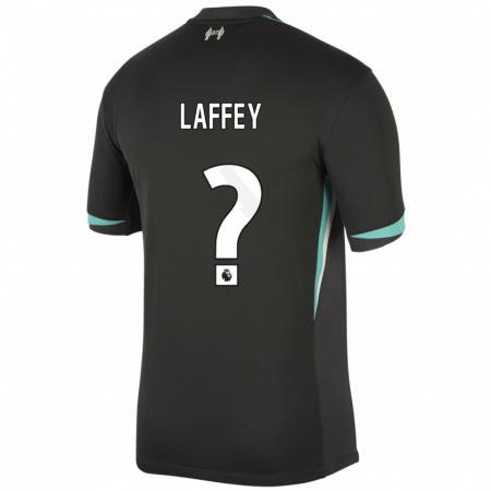 Kandiny Kinder Michael Laffey #0 Schwarz Anthrazitweiß Auswärtstrikot Trikot 2024/25 T-Shirt