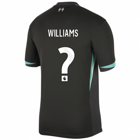 Kandiny Kinder Cameron Williams #0 Schwarz Anthrazitweiß Auswärtstrikot Trikot 2024/25 T-Shirt