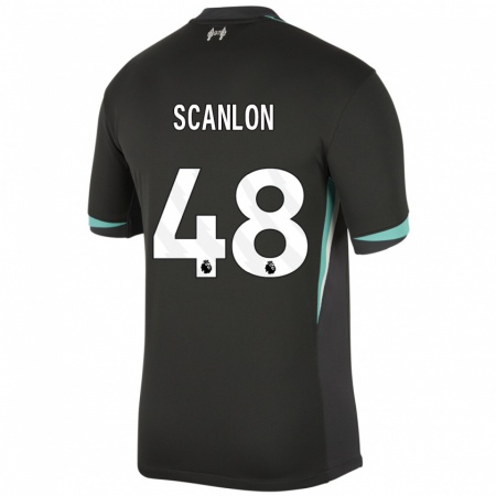 Kandiny Kinder Calum Scanlon #48 Schwarz Anthrazitweiß Auswärtstrikot Trikot 2024/25 T-Shirt