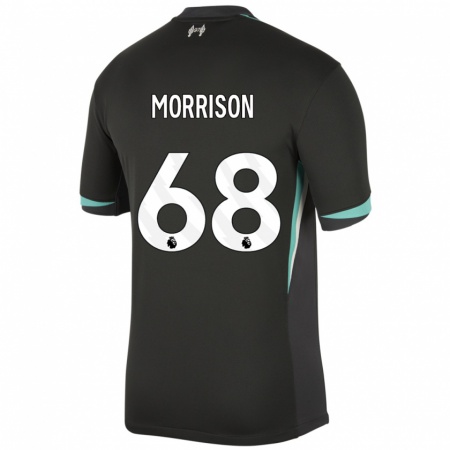 Kandiny Kinder Kieran Morrison #68 Schwarz Anthrazitweiß Auswärtstrikot Trikot 2024/25 T-Shirt