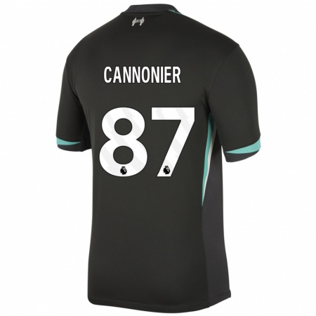 Kandiny Kinder Oakley Cannonier #87 Schwarz Anthrazitweiß Auswärtstrikot Trikot 2024/25 T-Shirt